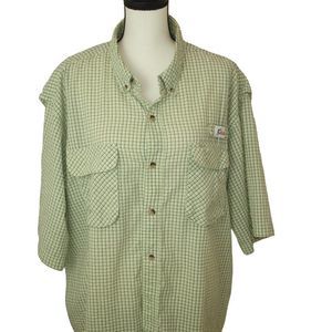 World Sportsman‎ Fishing Shirt Green Size 2XL